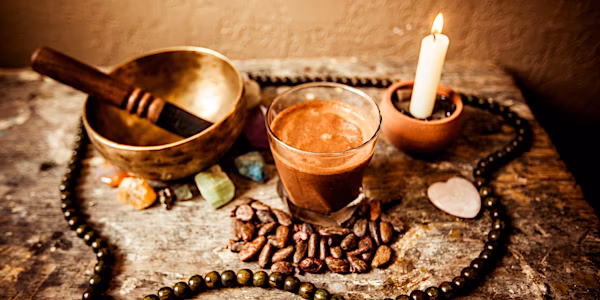 Warm Cacao in ceremonial cups